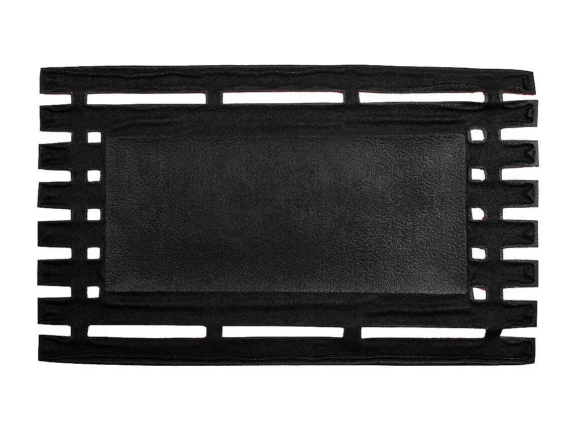 Zerbino in fibra e gomma con metallo rosso 75x45