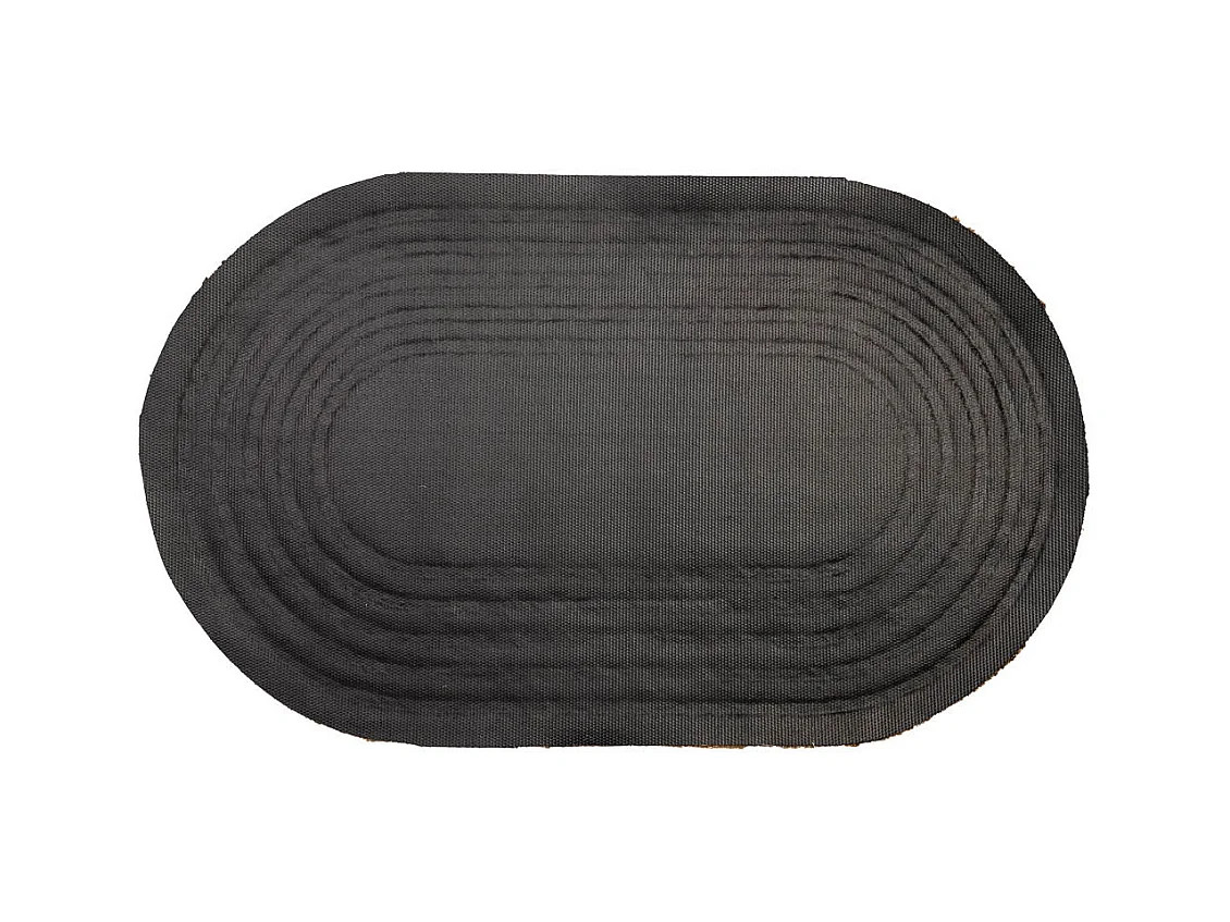 Tapis d'entrée en fibre pressée marron 75x45