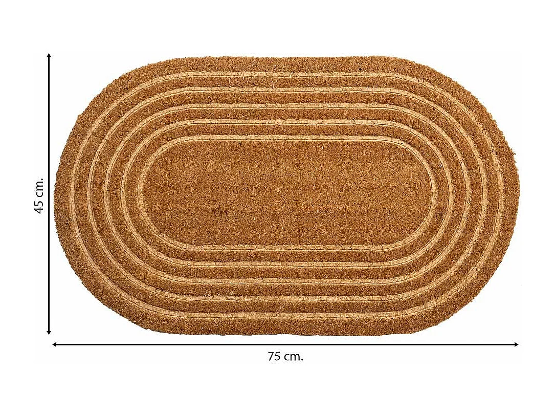 Zerbino in fibra pressata marrone 75x45