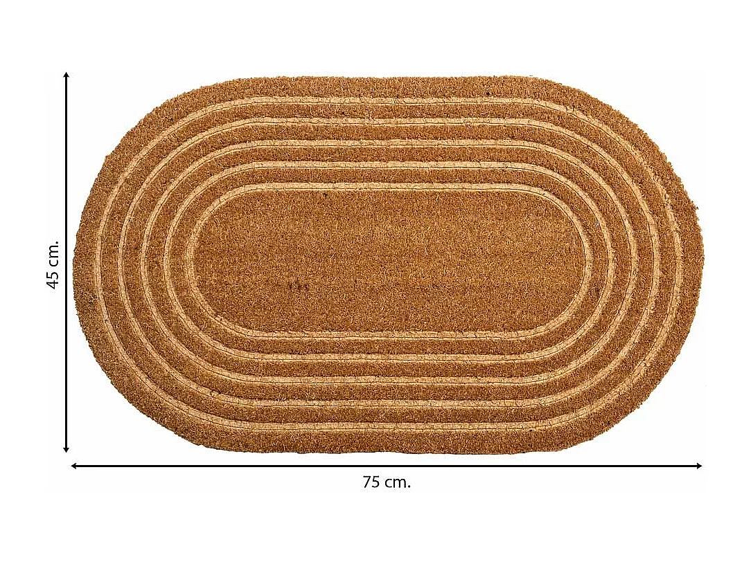 Zerbino in fibra pressata marrone 75x45