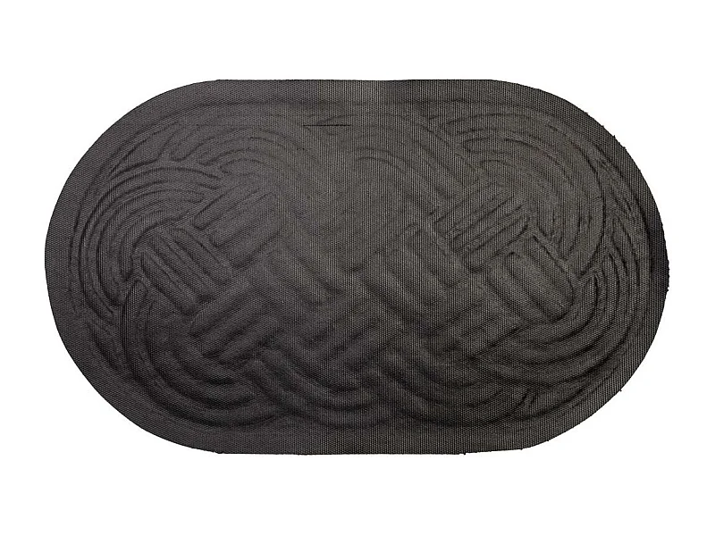 Tapis d'entrée en fibre pressée marron 75x45