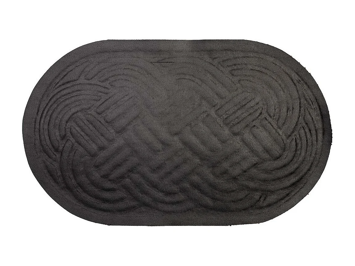 Fußmatte aus gepresster Faser in Braun 75x45