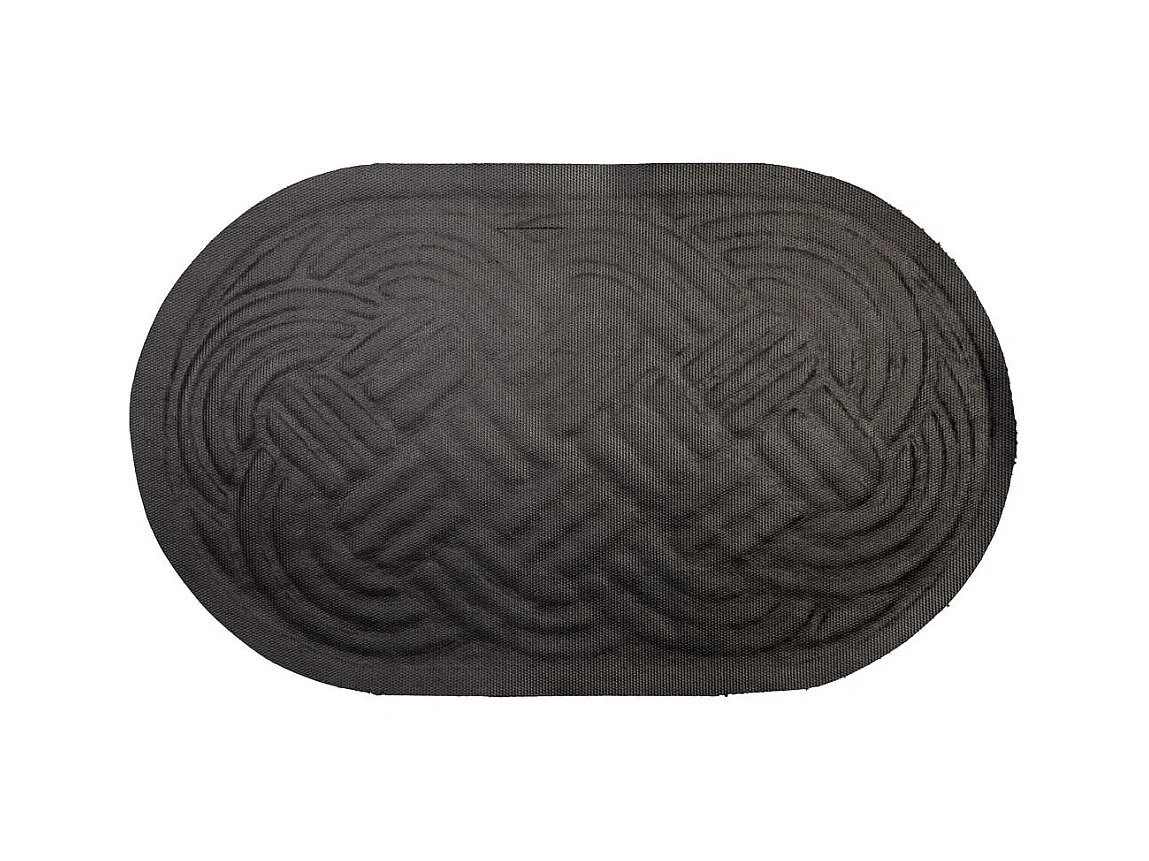 Tapis d'entrée en fibre pressée marron 75x45