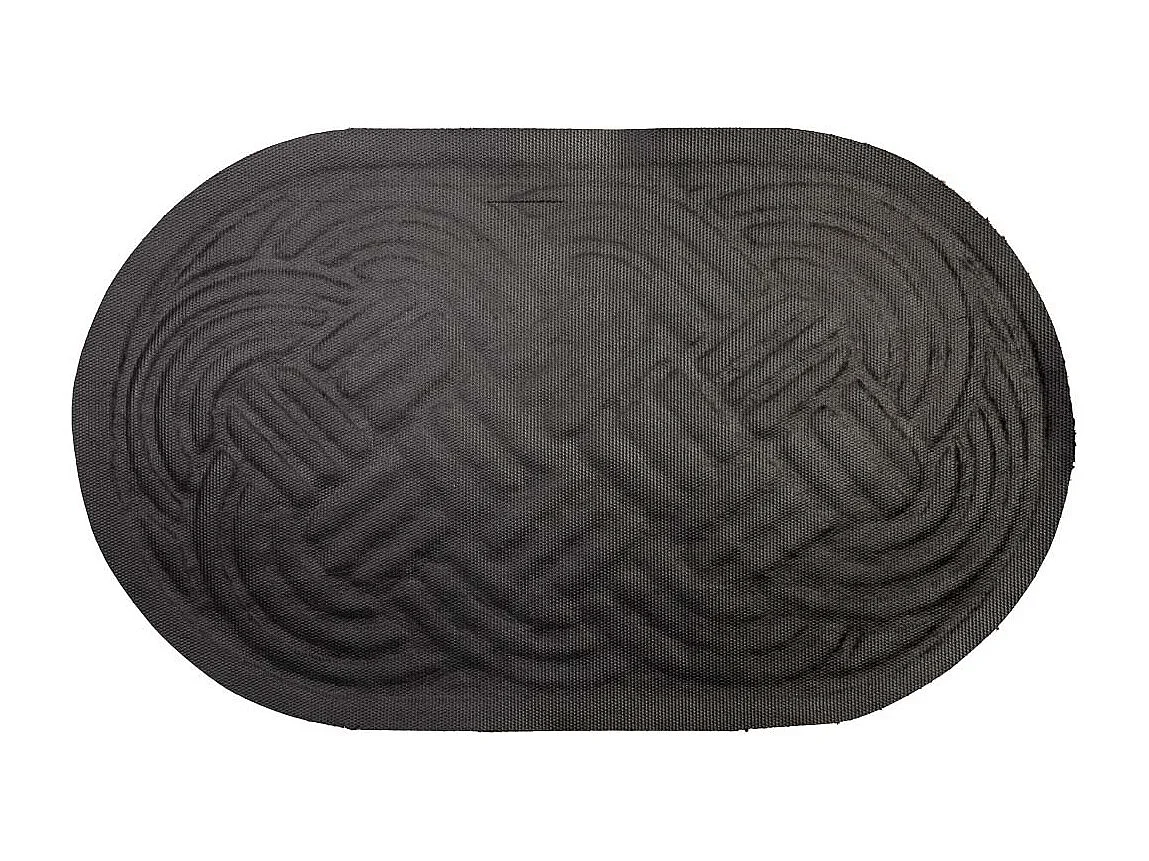 Fußmatte aus gepresster Faser in Braun 75x45