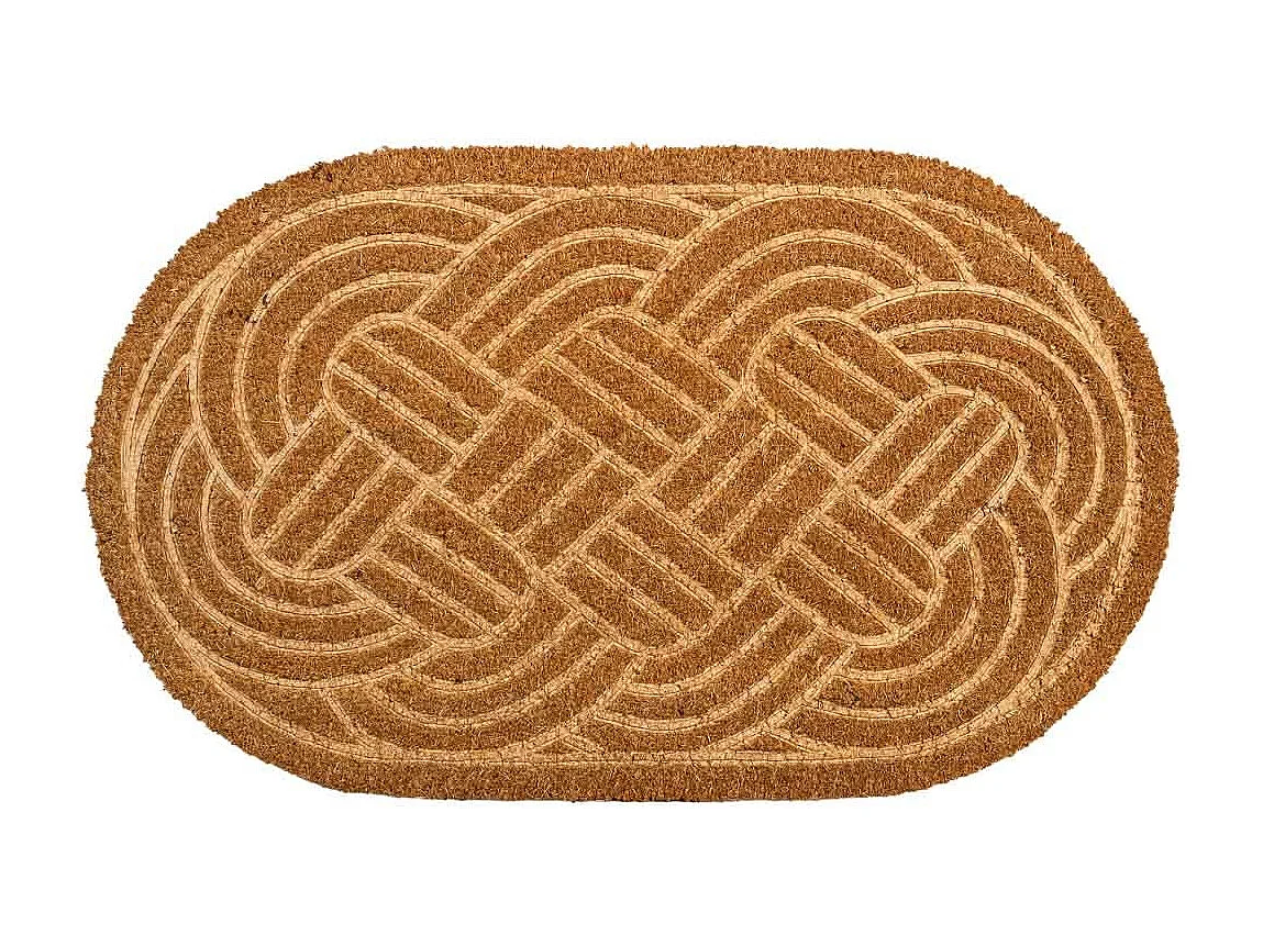 Fußmatte aus gepresster Faser in Braun 75x45