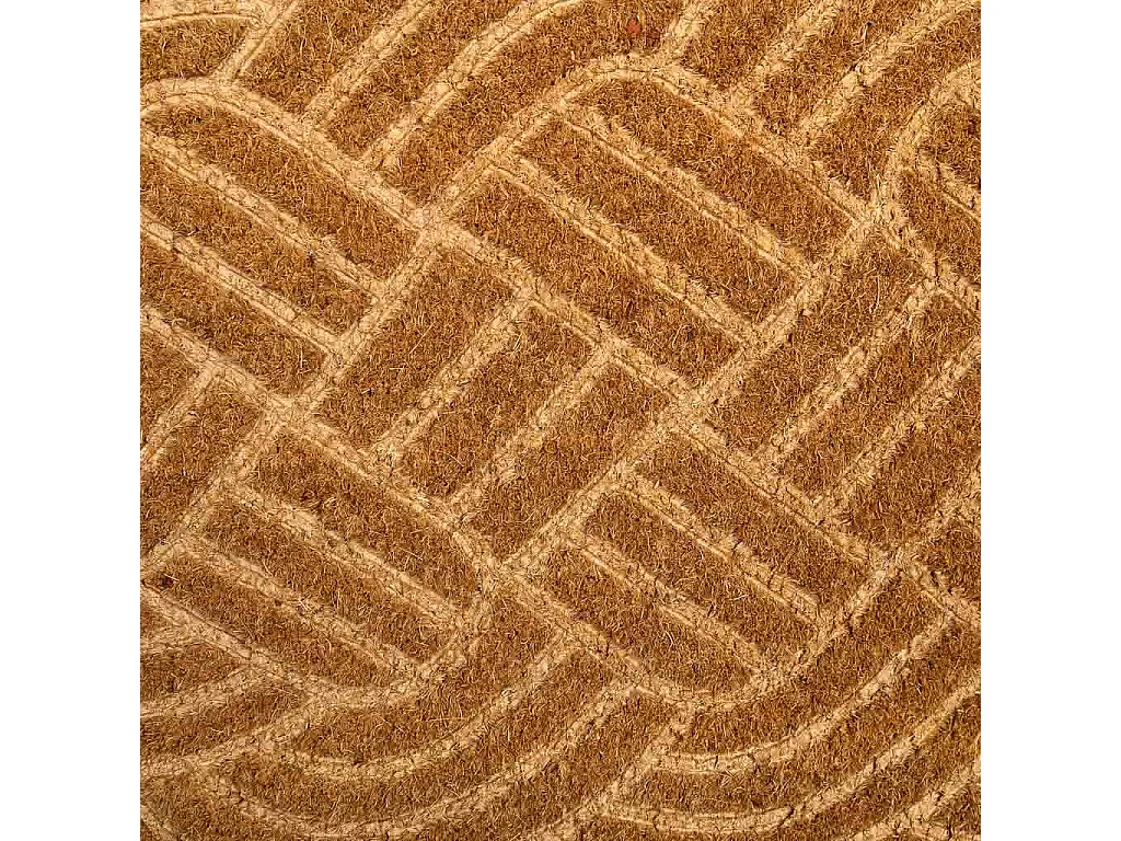 Fußmatte aus gepresster Faser in Braun 75x45