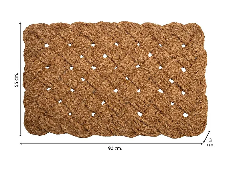 Zerbino in corda di cocco marrone 90x55x3