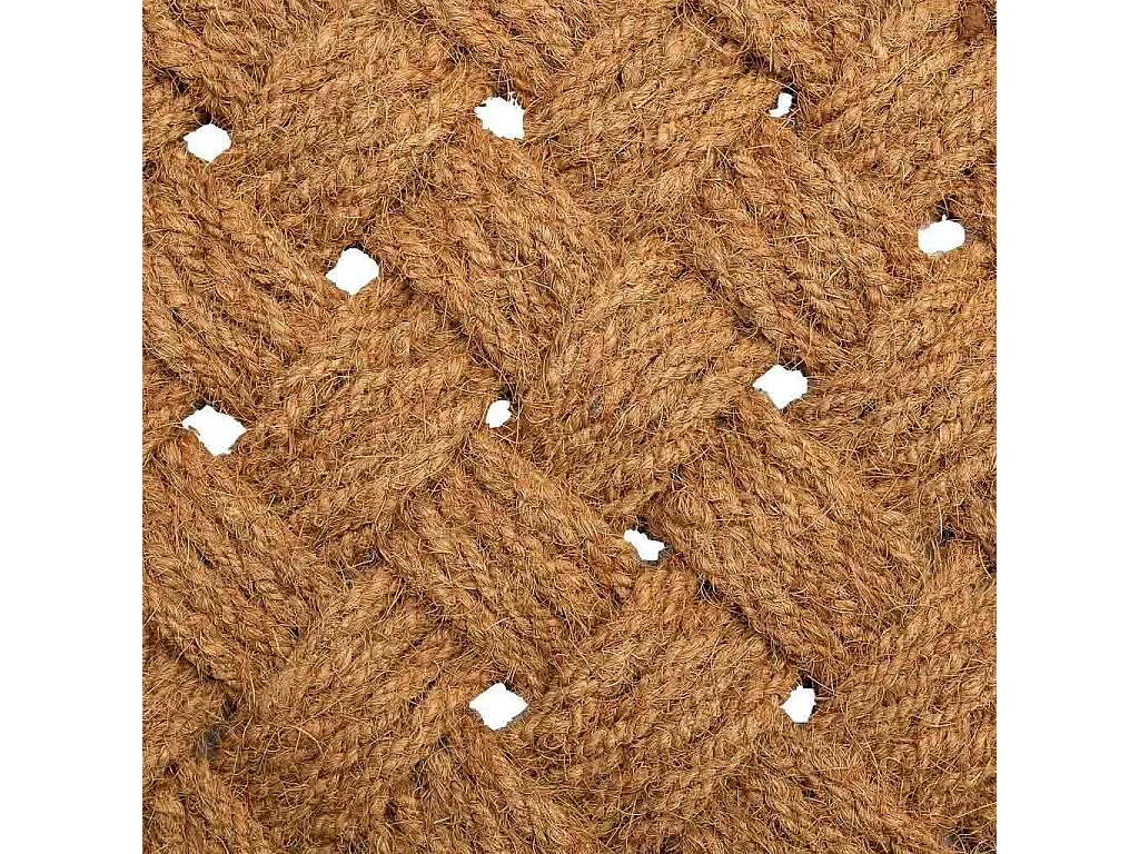 Felpudo de cuerda de coco marrón 90x55x3