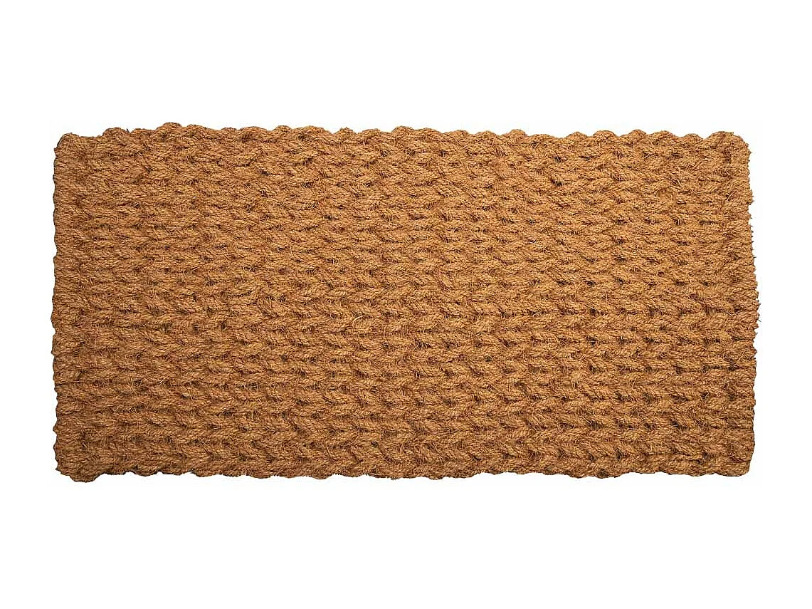 Capacho de corda de coco castanho 120x60x3