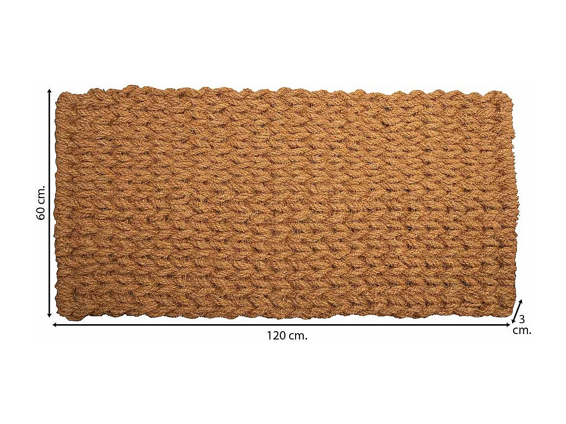 Zerbino corda di cocco marrone 120x60x3