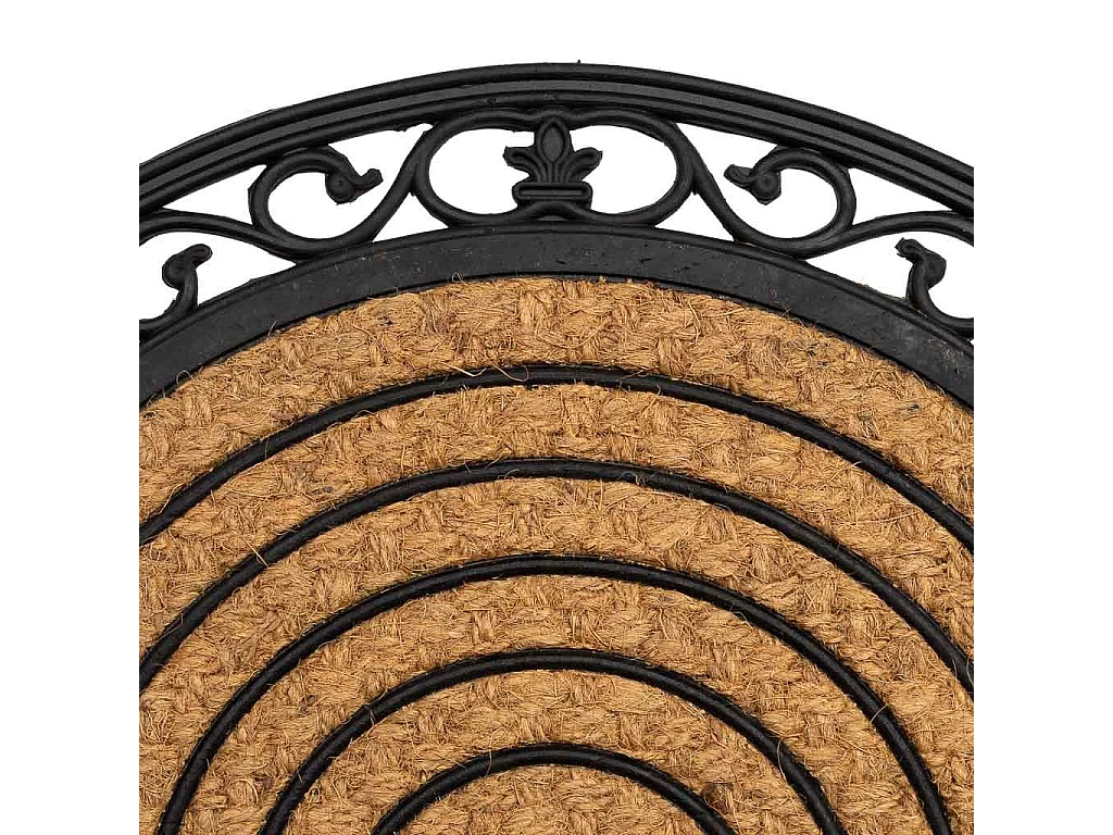 Felpudo de caucho y coco natural marron 75x45x1