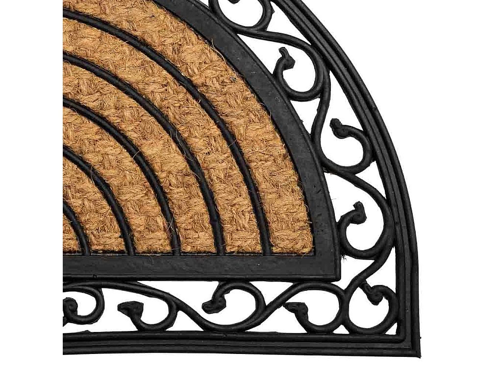 Felpudo de caucho y coco natural marron 75x45x1