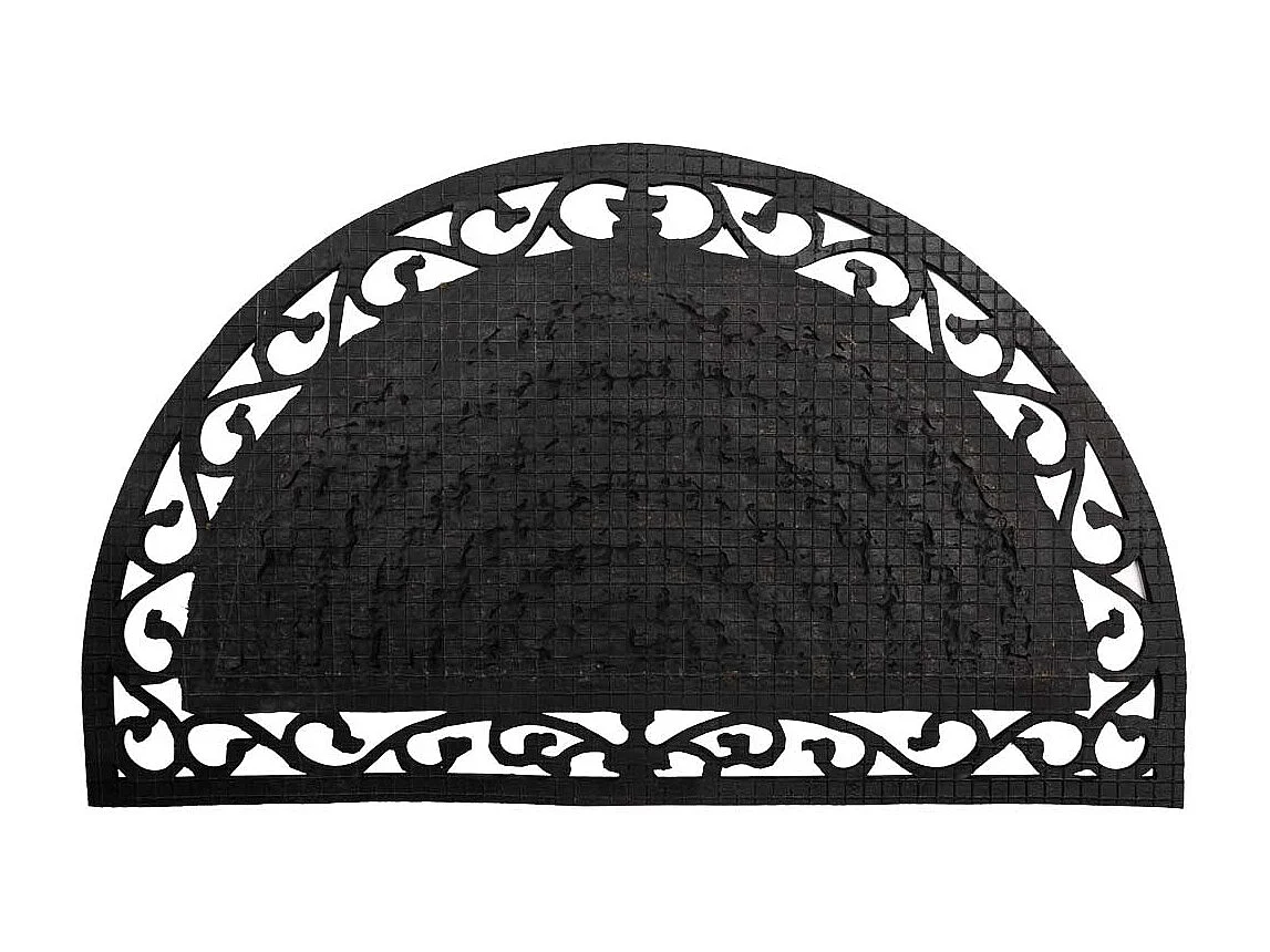 Felpudo de caucho y coco natural marron 75x45x1