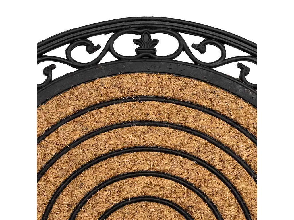 Zerbino in gomma e cocco naturale marrone 75x45x1