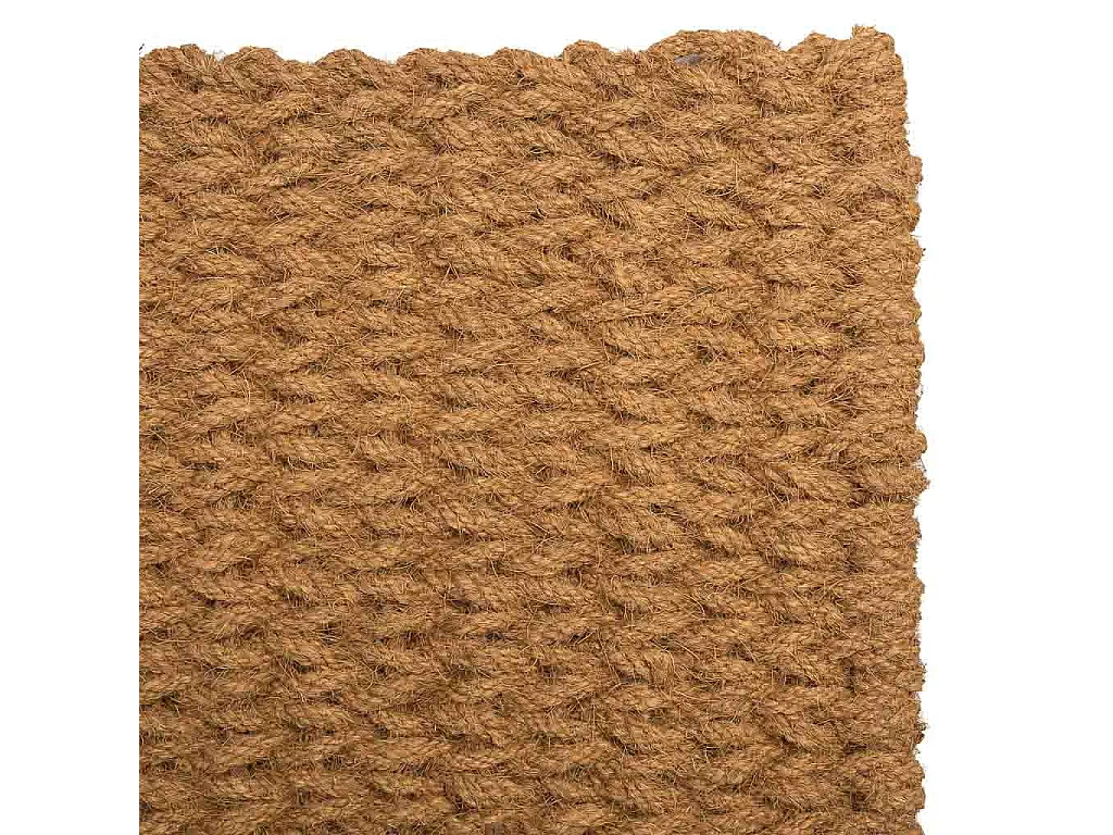 Felpudo de cuerda de coco marron 90x60x3