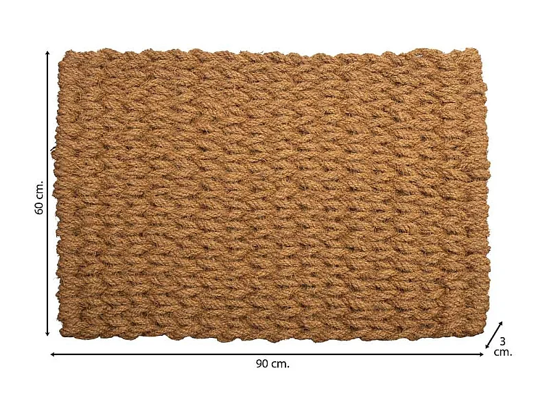 Fußmatte Kokosfaser braun 90x60x3