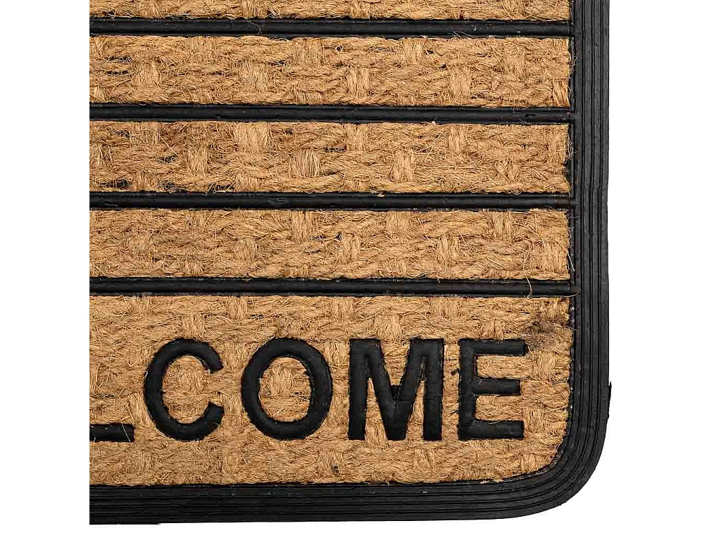 Zerbino in fibra e gomma marrone 60x40