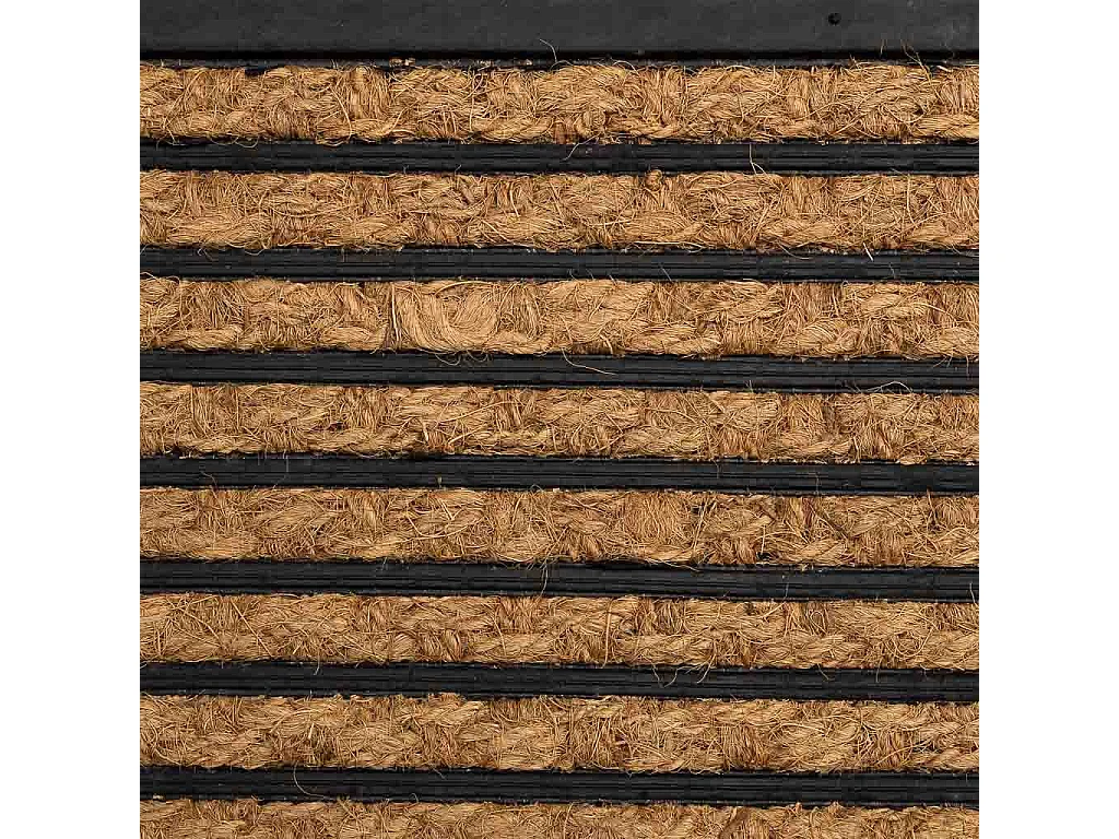 Felpudo de caucho y coco natural marron 75x45x1