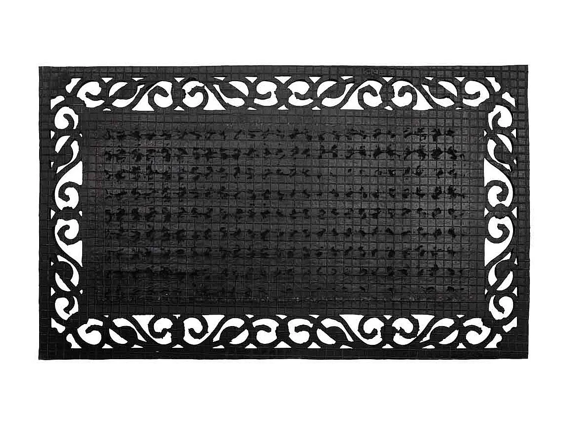 Felpudo de caucho y coco natural marron 75x45x1