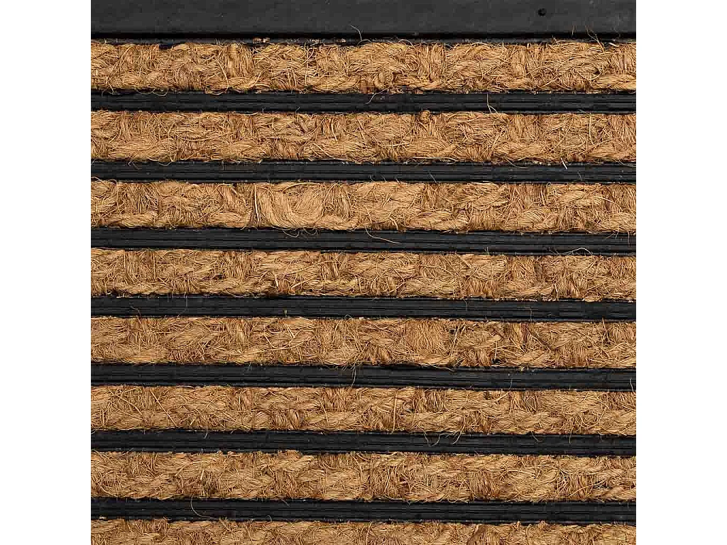 Zerbino in gomma e cocco naturale marrone 75x45x1