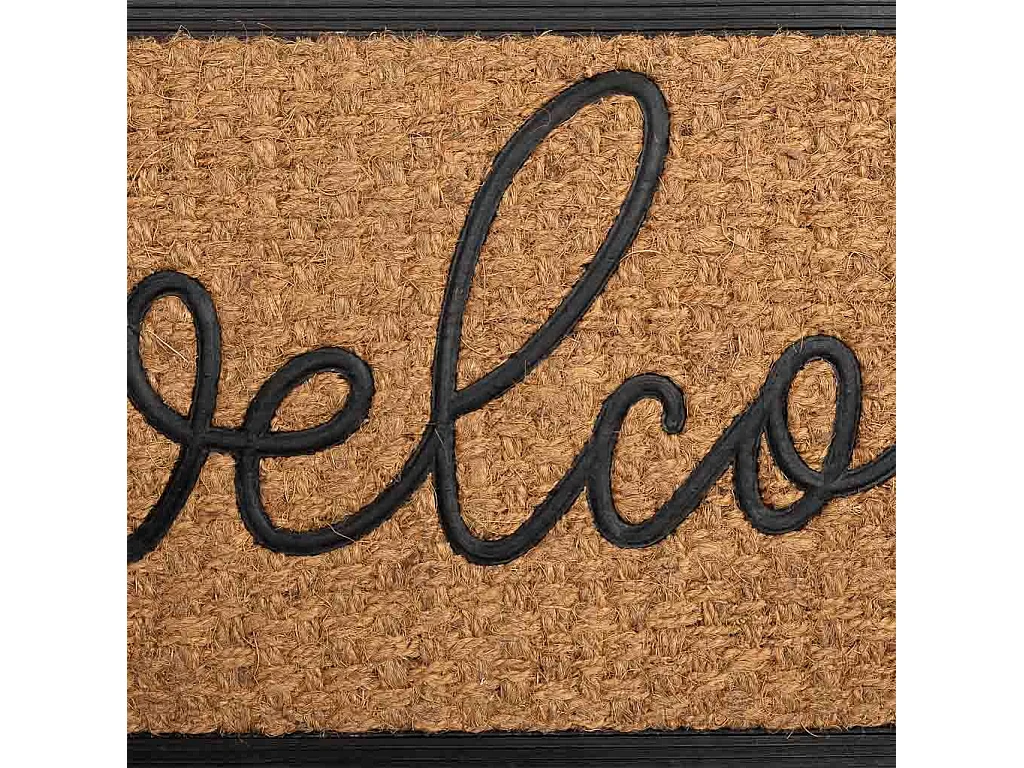 Fußmatte aus Faser und Gummi in Braun 120x40