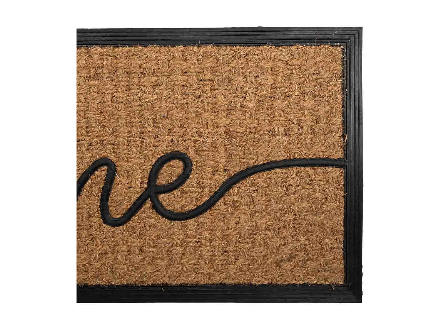 Zerbino in fibra e gomma marrone 120x40