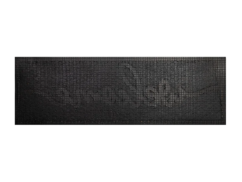 Fußmatte aus Faser und Gummi in Braun 120x40