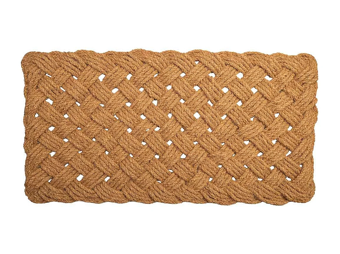 Felpudo de cuerda de coco marron 120x60x3