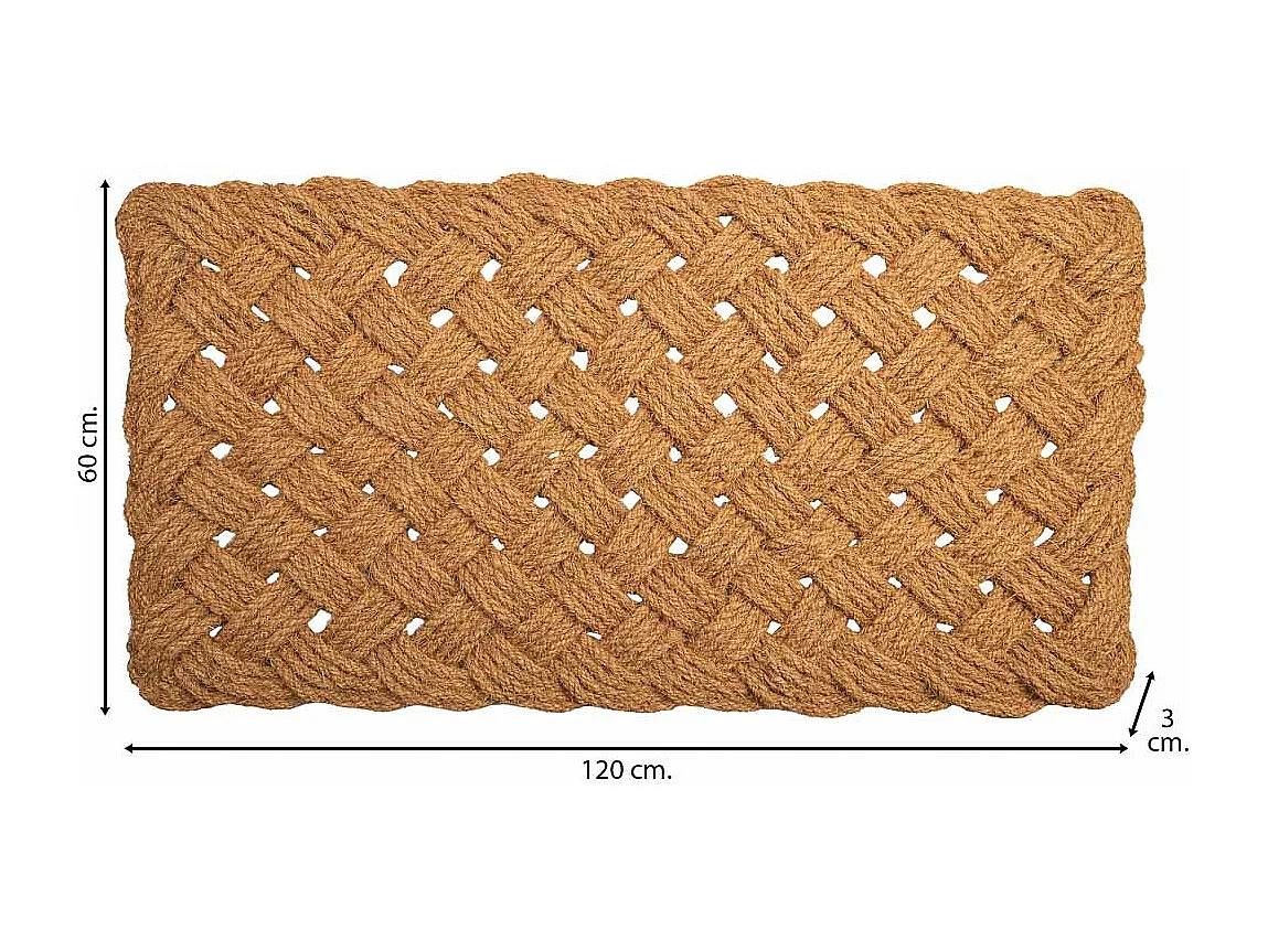 Zerbino in corda di cocco marrone 120x60x3