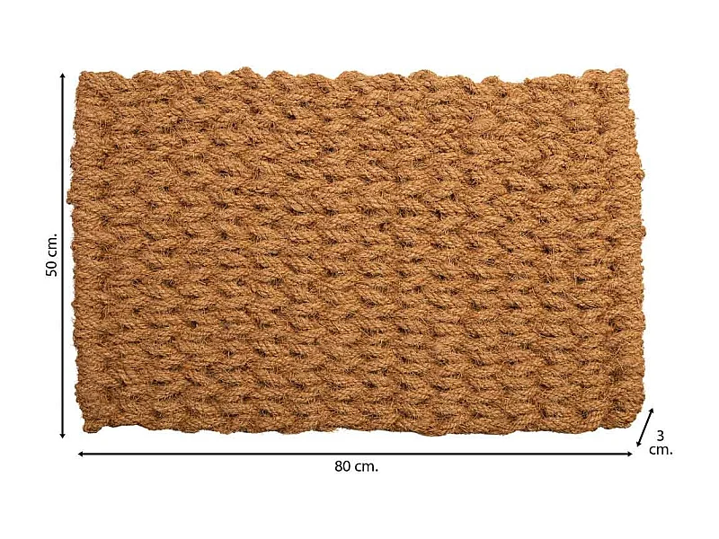 Zerbino in corda di cocco marrone 80x50x3