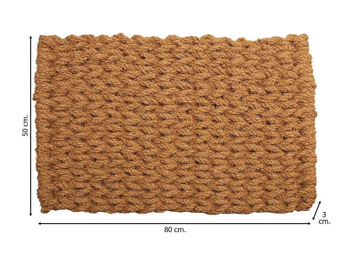 Zerbino corda di cocco marrone 80x50x3