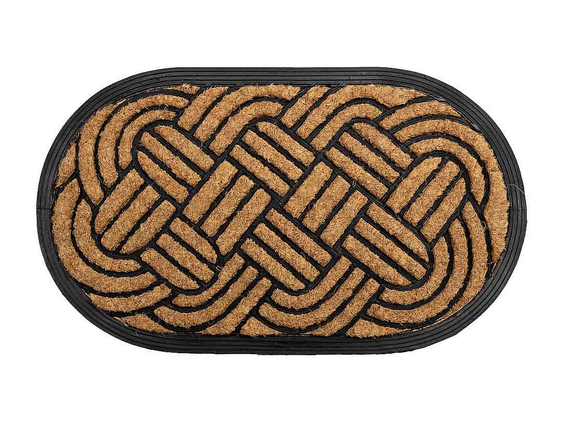 Felpudo de fibra de coco y goma marron 70x40