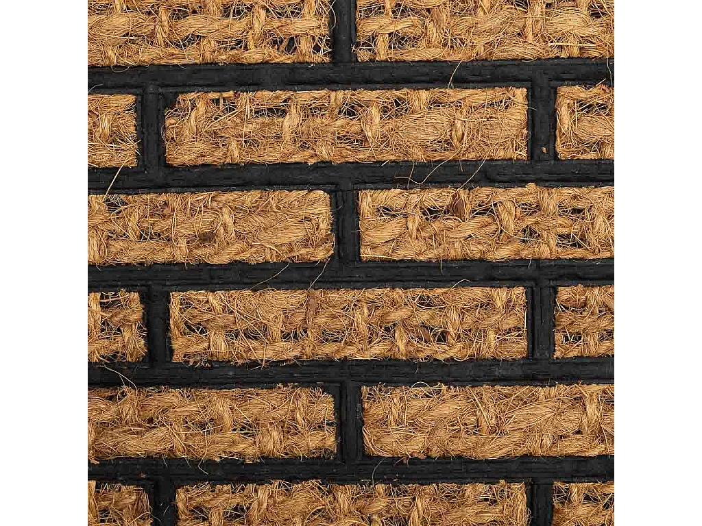 Fußmatte aus Faser und Gummi braun 60x40x0,7