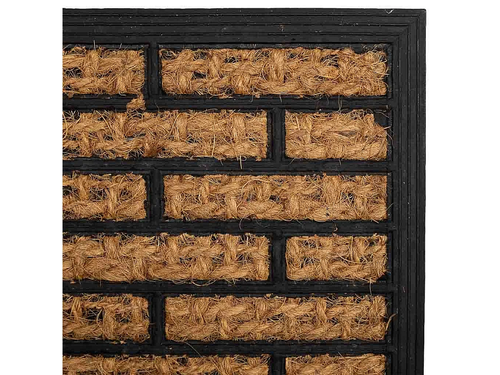 Zerbino in fibra e gomma marrone 60x40x0,7