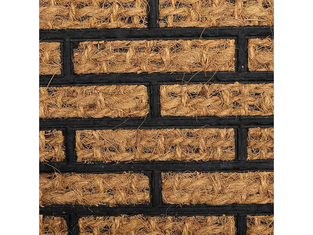 Zerbino in fibra e gomma marrone 60x40x0,7