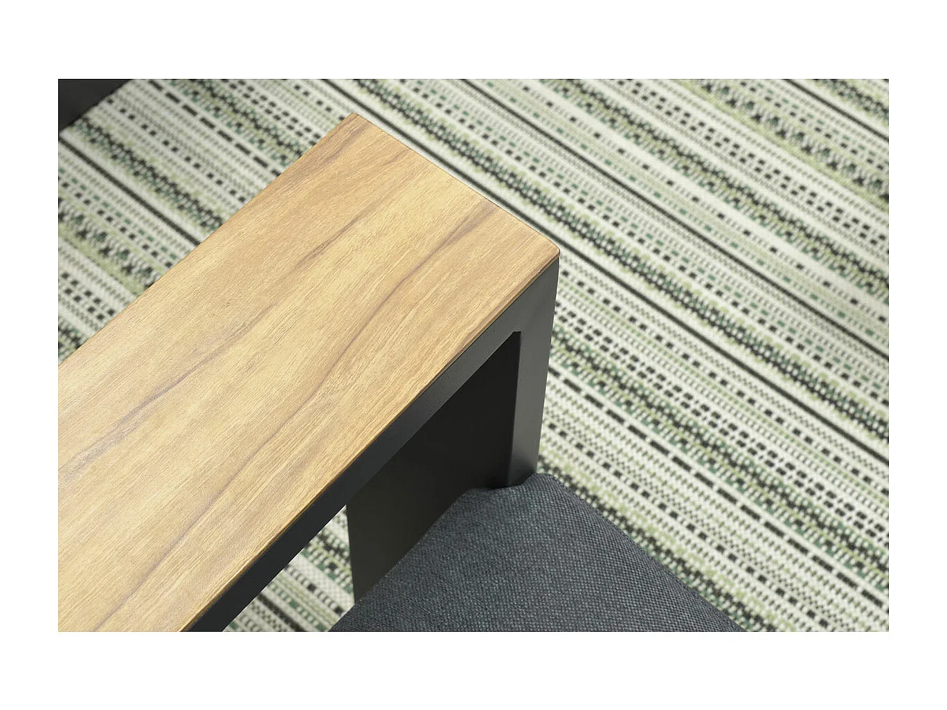 Garden Impressions Plaza lounge tuinstoel - donker grijs teaklook