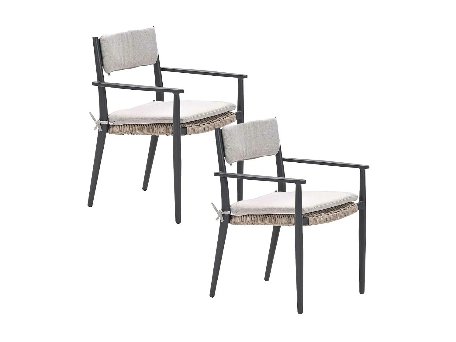 Chaise de jardin Garden Impressions Lily gris foncé - 2 pièces