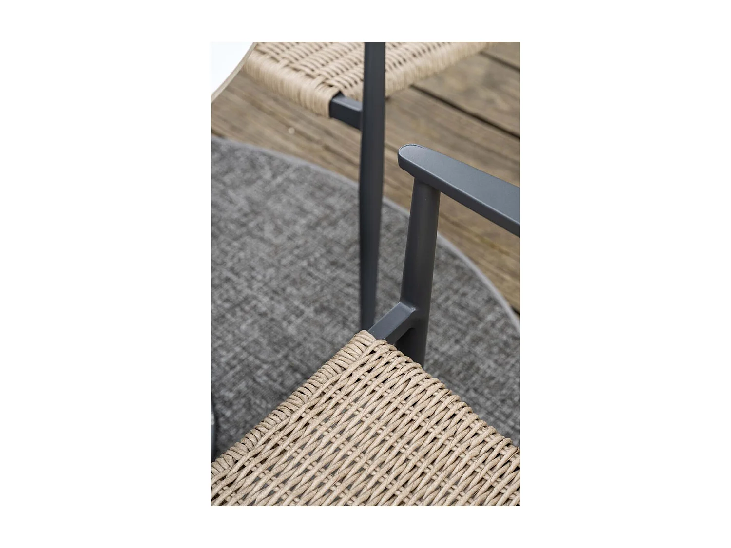 Garden Impressions Lily tuinstoel donker grijs - 2 stuks