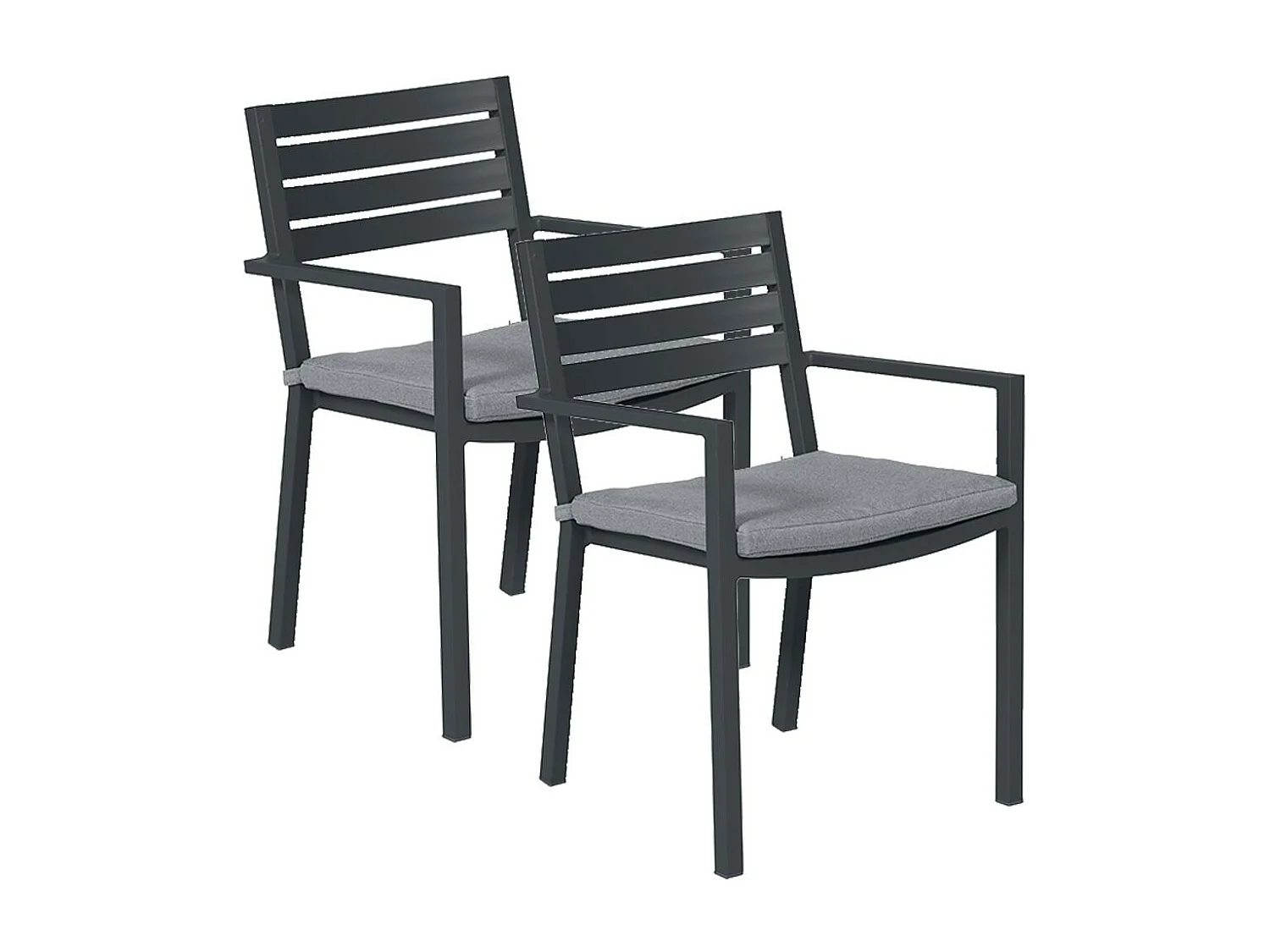 Chaise de jardin Garden Impressions Amarillo 2 pièces gris foncé