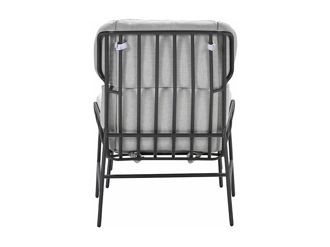 Chaise longue Garden Impressions Fresno gris foncé avec repose-pieds