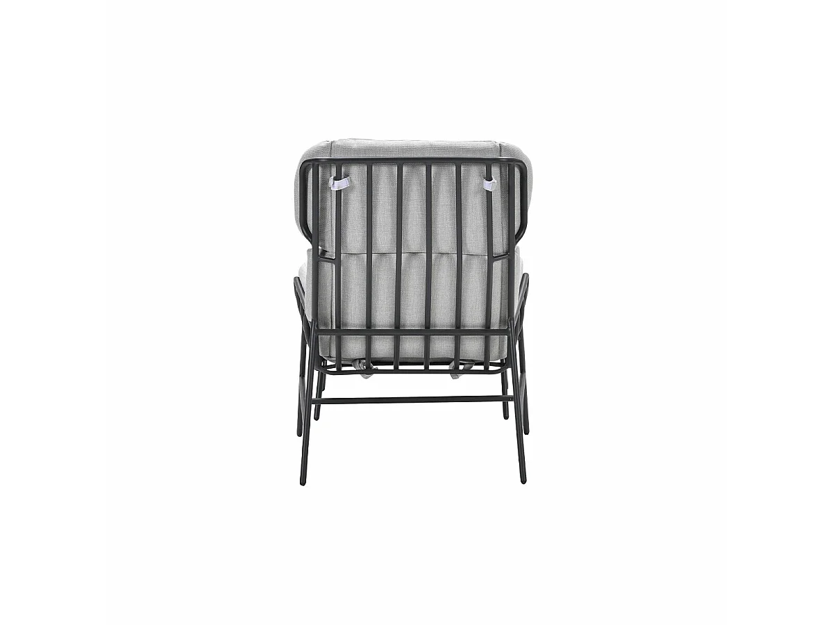 Chaise longue Garden Impressions Fresno gris foncé avec repose-pieds