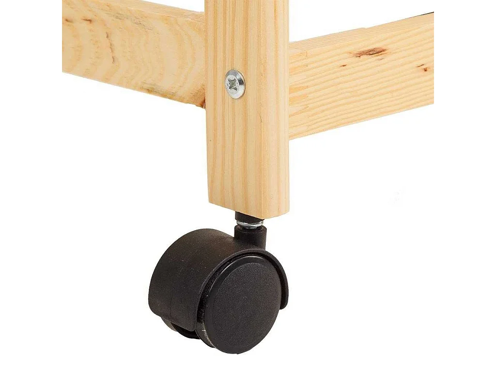 Carrito de cocina de madera de pino marrón 47x37x85