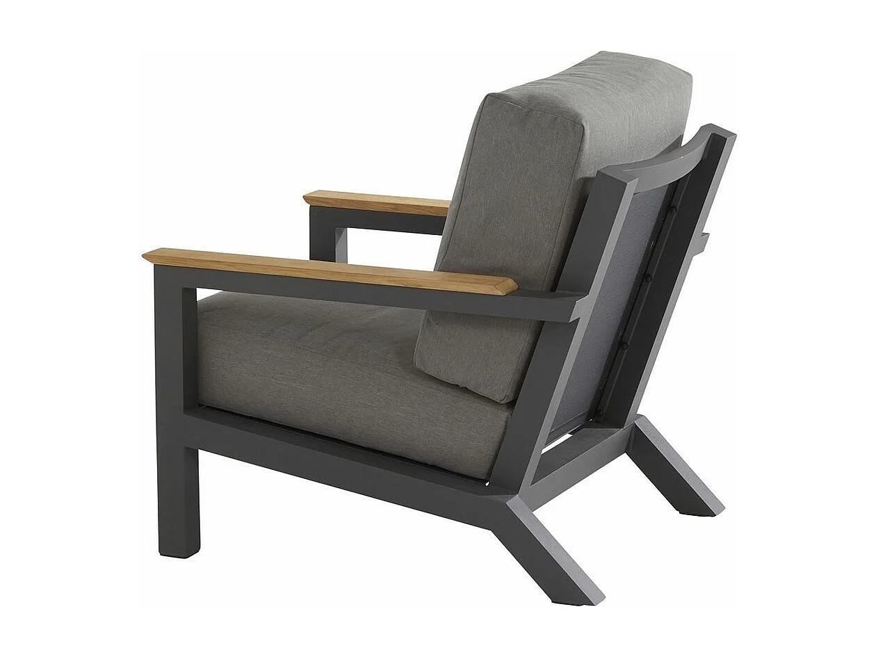 4 Seasons Capitol fauteuil de jardin lounge - gris foncé