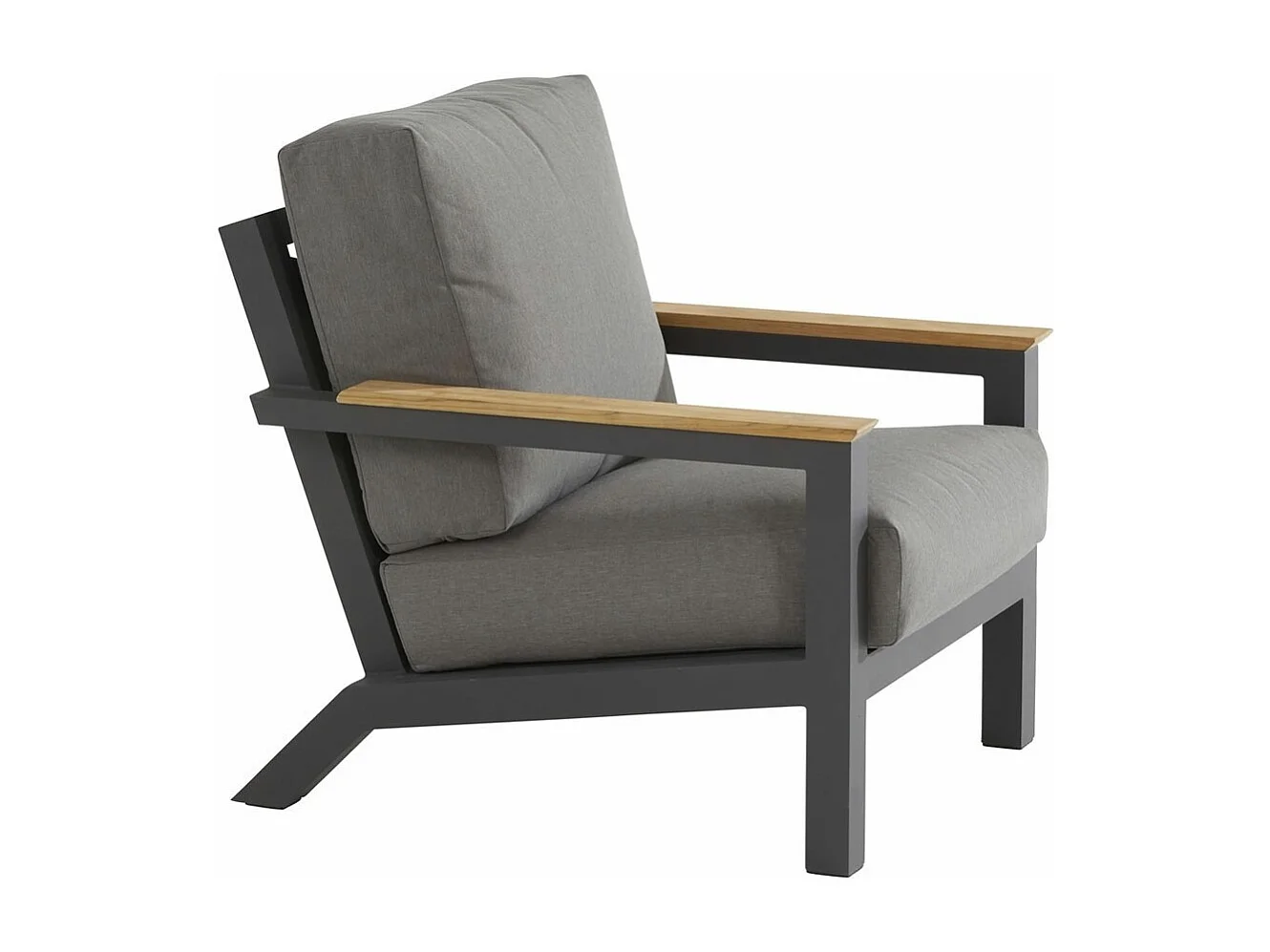4 Seasons Capitol fauteuil de jardin lounge - gris foncé