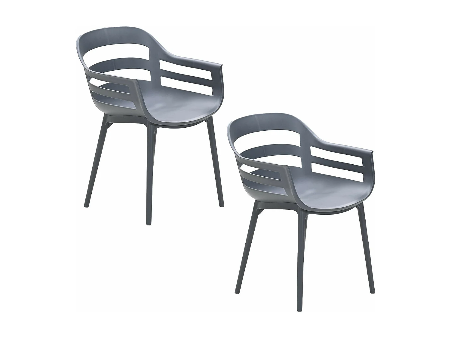 Chaise de jardin Garden Impressions Sunny gris foncé 2 pièces