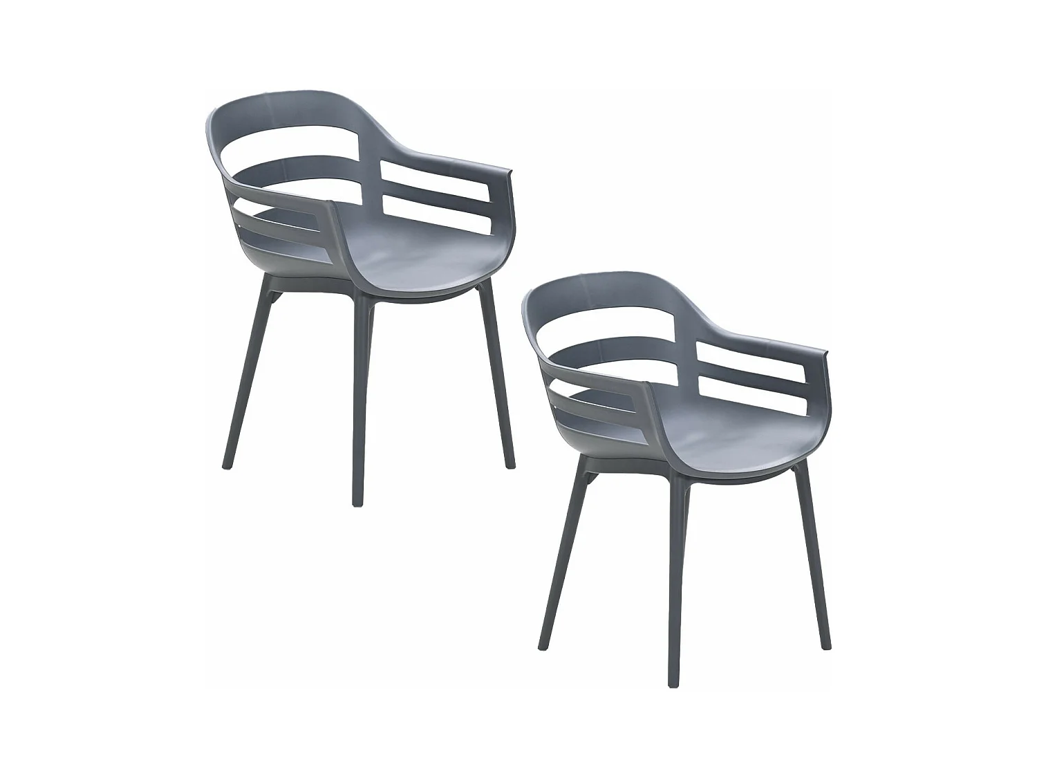 Chaise de jardin Garden Impressions Sunny gris foncé 2 pièces