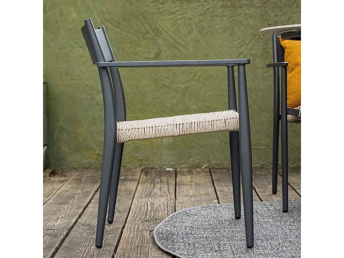 Chaise de jardin Garden Impressions Lily gris foncé