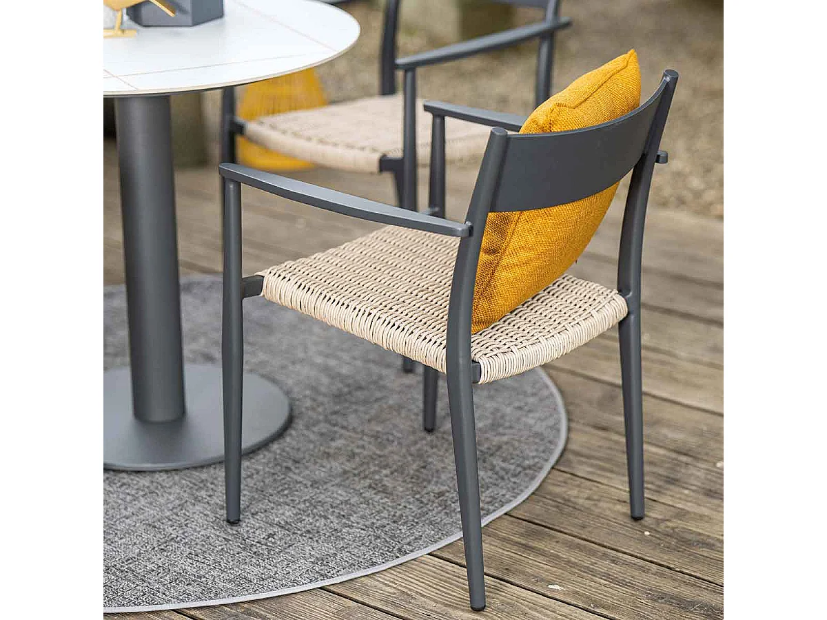 Chaise de jardin Garden Impressions Lily gris foncé