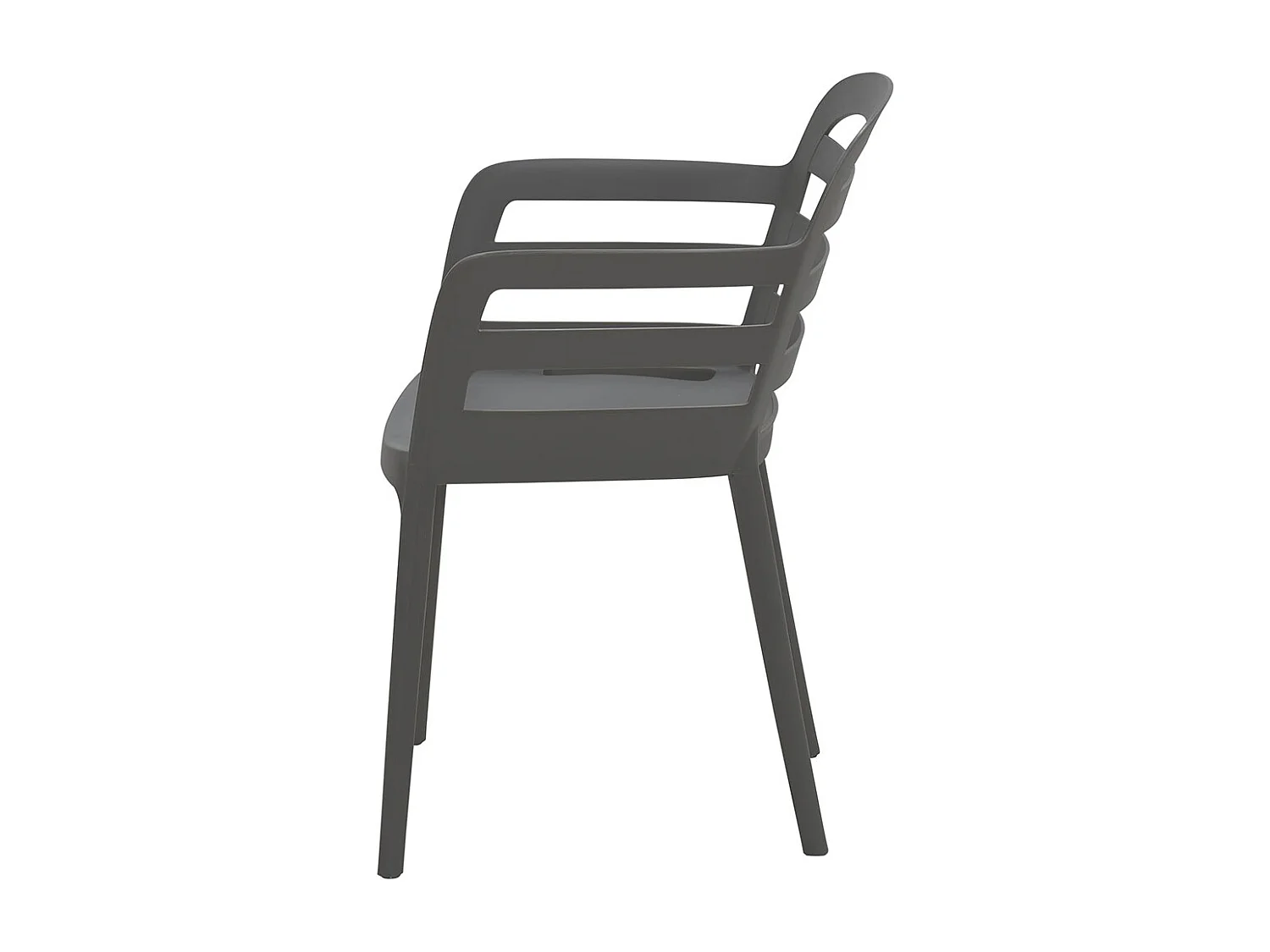 Chaise de jardin Garden Impressions Mira gris foncé 2 pièces