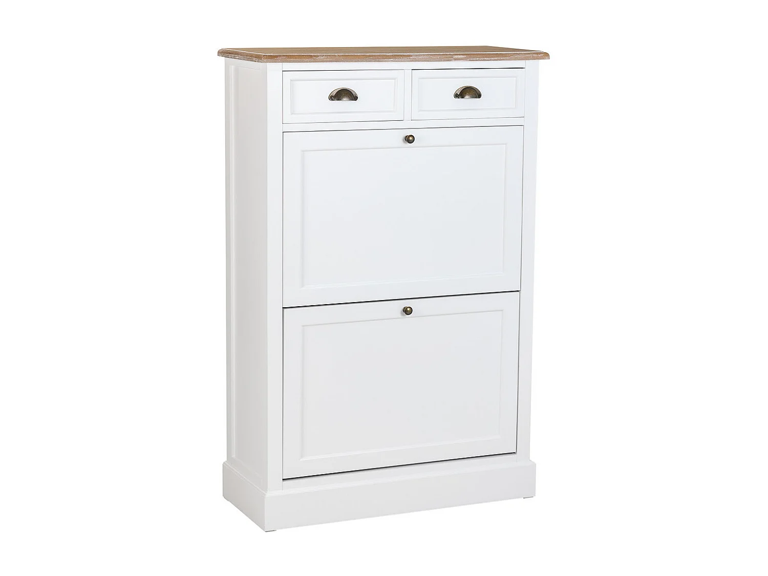 Scarpiera in legno bianco 80x120,5x33